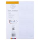 Refil Disko 50 Folhas Pautadas Médio Caderno Disco Reposicionável Escolar