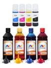 Refil e 4 Tintas de 500ml Compatível Para Epson L4260