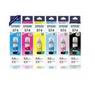 Refil epson 574 original (kit com as 6 cores bk, c, m, y, lc, lm)