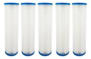 Refil Filtro Plissado Lavável 10 Polegadas X 2 1/2, 5 Peças