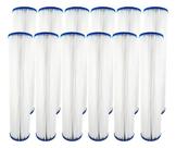 Refil Filtro Plissado Lavável 20 Polegadas X 2 1/2 18 Peças Cor Branco