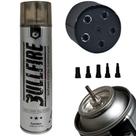 Refil Lata GÁS BUTANO BULL FIRE Isqueiros, Maçaricos com 5 Adaptadores - Volcano
