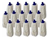Refil Mop Esfregão Úmido Rosca Universal Algodão Kit Com 15 Refil Mop Esfregão Úmido Rosca Universal Algodão Kit Com 15