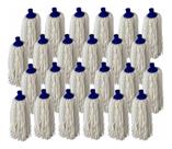 Refil Mop Esfregão Úmido Rosca Universal Algodão Kit Com 24 Refil Mop Esfregão Úmido Rosca Universal Algodão Kit Com 24