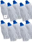 Refil Mopinho / Esfregão Encaixe de Rosca Mop Úmido Algodão - Kit 10 Unidades Para Limpeza Para Absorção de Líquidos