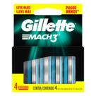 Refil Para Barbear Gillette Mach3 4 Unidades