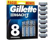Refil para Barbear Gillette Mach3 com 8 unidades