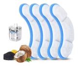 Refil Para Bebedouro Fonte Pet Kit 4 Refis Filtro Purificador Carvão Ativado Para Gatos Cães Cão PET