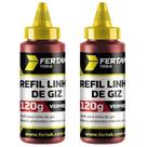 Refil para Linha de Giz 120g Fertak Vermelho 2und