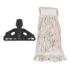 REFIL Úmido Para MOP Esfregão Algodão 330g Com CINTA Ponta Loop Dobrada + Garra Euro Com Trava Para Fixação Em Cabos