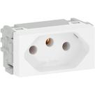 refinatto módulo tomada 2 polos + terra branco 10a - weg refinatto módulo tomada 2 polos + terra branco 10a - weg