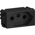 refinatto módulo tomada 2 polos + terra preto 20a - weg refinatto módulo tomada 2 polos + terra preto 20a - weg