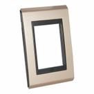 refinatto placa 4x2 3 posições concept preto/rose gold - weg refinatto placa 4x2 3 posições concept preto/rose gold - weg