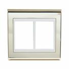 refinatto placa 4x4 6 posições concept branco/ouro - weg refinatto placa 4x4 6 posições concept branco/ouro - weg
