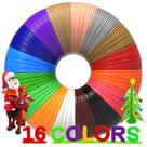 Refis de Filamento para Caneta 3D dikale, 16 Cores, 97,5 m, PLA, 1,75 mm