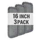 Refis Mop Pads Panda Grip, pacote com 3 microfibras, 42 cm, molhada/seca