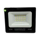 Refletor 50w Fria Holofote Prova D'água Carcaça Preto Ip 66 Controle de Inclinação 6500k