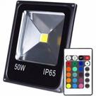 Refletor De Led 50W Colorido Com Controle