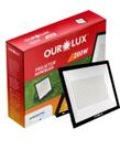 Refletor De Led Preto 200w 6500k Ourolux Bivolt