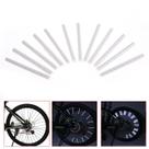 Refletor de Raio para Bicicleta Kit 12 Unidades Prata Segurança Noturna Sinalização de Aro Bike