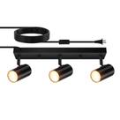 Refletor de teto AUQUEE 3 Light Track Kit de iluminação preto