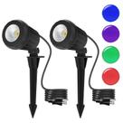 Refletor externo Holeva 6500K LED RGBP IP67 120V, pacote com 2