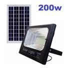 Refletor Holofote Led Solar 200w Real Ultra Placa Completo