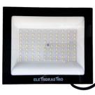 Refletor Led 100W 6500K 10000Lm Preto Ip66 Bivolt Eletrorastro