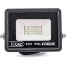Refletor Led 10W 6500K Preto Bivolt Foxlux Refletor Led 10W 6500K Preto Bivolt Foxlux