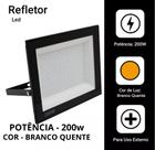 Refletor led 200w 3000K Branco quente