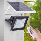 Refletor Led 200w Com Placa Solar 30w Branco Frio 6500k