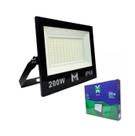 Refletor LED 200w Holofote Prova d'água Frio 6500k - Branco Frio