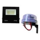 Refletor LED 50w Externo + Relé Fotocélula Liga/Desliga Automático Bivolt