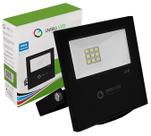 Refletor Led Cob Preto 10W Bivolt Branco Frio Ip65