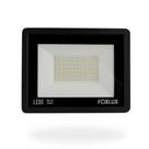 Refletor LED Foxlux 50W 12V IP65 6500K Branco Frio Preto Iluminação Externa Jardim Fachada Energia Solar Bateria Alta Luminosidade