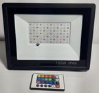 Refletor Led Holofote 100w Bivolt 80% Rgb Colorido C/ Controle Refletor Led Holofote 100w Bivolt 80% Rgb Colorido C/ Controle