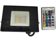 Refletor Led Holofote 50w Rgb Memória na Rede C/ Controle Refletor Led Holofote 50w Rgb Memória na Rede C/ Controle