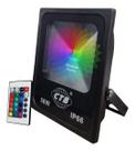 Refletor Led Rgb Cores 50W Bivolt Ip66 Com Controle Remoto