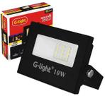 Refletor Led Slim 10W Frio 6500K Ip65 Policarbonato G-Light