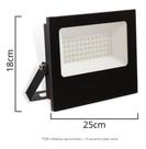 Refletor LED SMD 200W Azul IP66 Bivolt Resistente à Água, Iluminação Externa para Jardim, Fachada