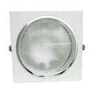 Refletor Mars De Embutir 22cm E-27 2 Lamp. Max 60w Mold. Branca E Borda Cromada