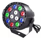 Refletor Par 12 Leds Rgb Jogo De Luz Dj Balada Festa