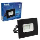 Refletor Pratik Preto TR LED 10w Slim 6500k Luz Branca
