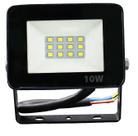 Refletor projetor led bivolt 10w 6500k branco frio preto economax