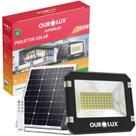 Refletor Projetor Solar Led 200W Controle Remoto 6500K IP65