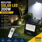 Refletor Solar Led Holofote 200w Placa Conjugada Articulavel