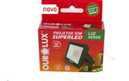 Refletor super led 30w luz verde Ourolux