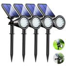 Refletores solares KEV 800 lúmens 18 LEDs IP65 à prova d'água, pacote com 4