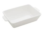 Refratário de Porcelana com Alça Basic Branca Lyor 29x20cm