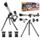 Refrator astronômico para iniciantes com telescópio de 52 mm com tripé